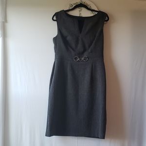 Charcoal Gray Sheath Dress
